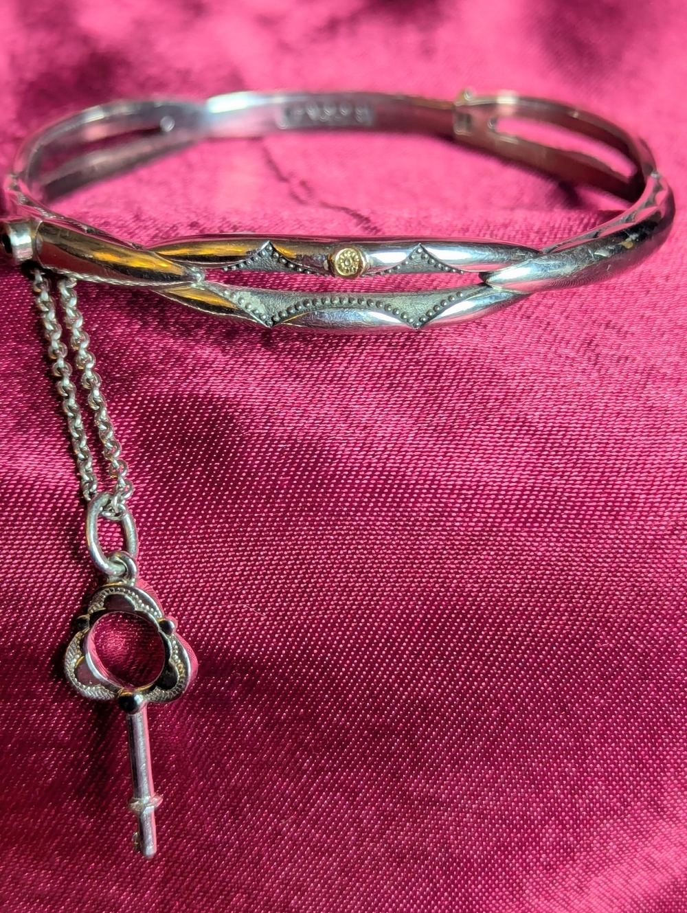 Tacori "The Promise Collection" Bracelet With Key 925 Sterling 18k Gold